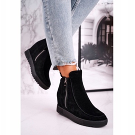 Bottines Femme Daim Noir Silvia le noir 3