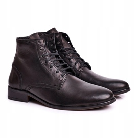 KENT Bottines homme Bruno en cuir noir le noir 1