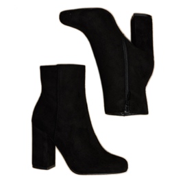 Bottines en daim noir sur le poteau Wenonah le noir 4