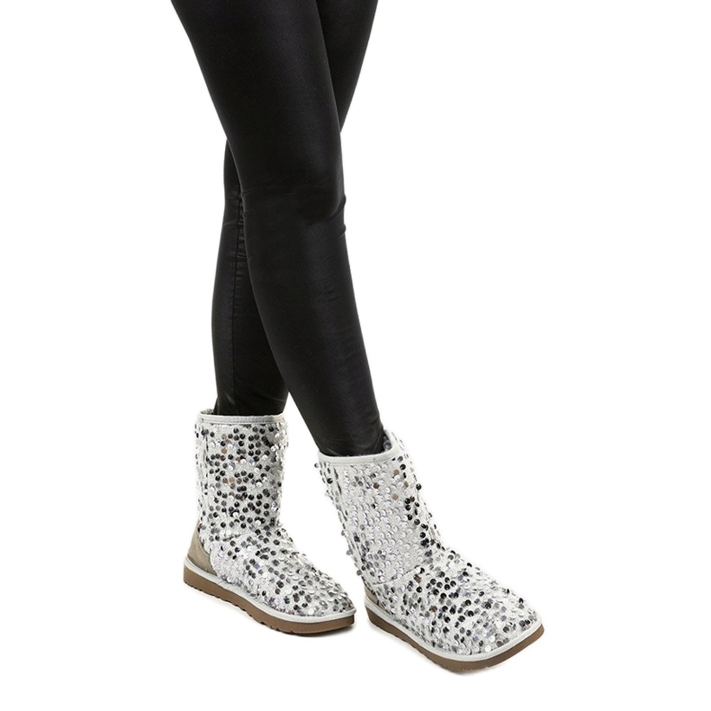 Bottes isolées argentées emu Stouteyes 1