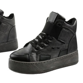 Bottines isolées sur Riverview noir gris 1