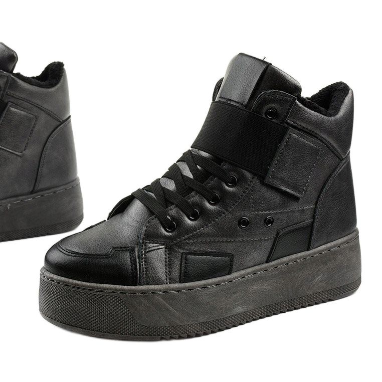 Bottines isolées sur Riverview noir gris 1