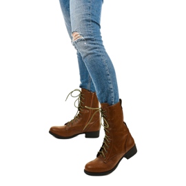 Bottines à lacets marron foncé S10 brun 1