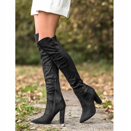 Sweet Shoes Bottes hautes en Spitz le noir 2