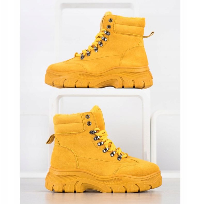 SHELOVET Trappeurs de mode jaunes 1