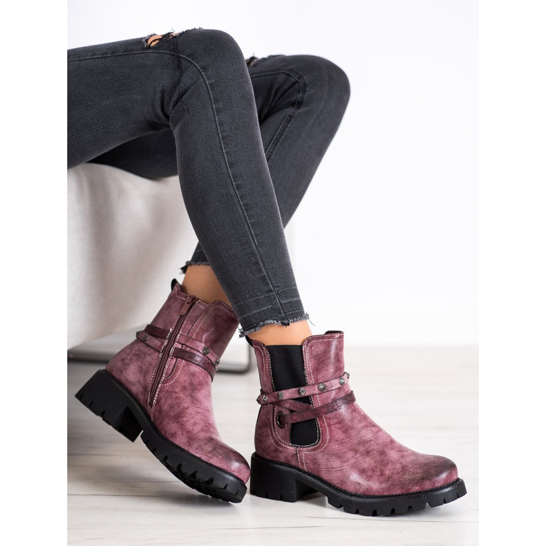 Super Me Ouvriers du cuir écologique rose 2