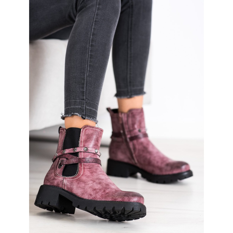 Super Me Ouvriers du cuir écologique rose 1