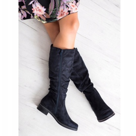 Super Me Bottes Avec Cubic Zirconia bleu marin bleu 2