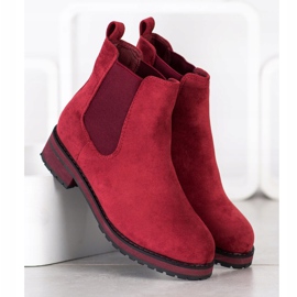 Marquiz Bottines Chelsea confortables marron rouge 1
