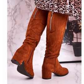 Bottines femme en daim Sergio Leone camel KZ273 brun 3