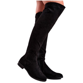 Bottines femme Sergio Leone daim chaud noir KZ292 le noir 5