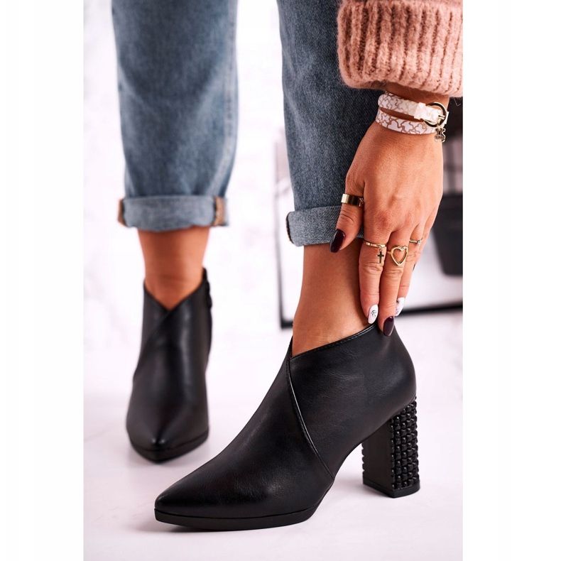 Bottes pour femmes sur le poteau Sergio Leone noir BT497 1