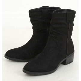 Bottines noires à talons bas 3345 Noir le noir 1