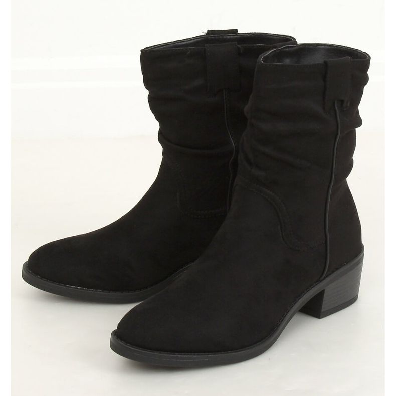 Bottines noires à talons bas 3345 Noir 1