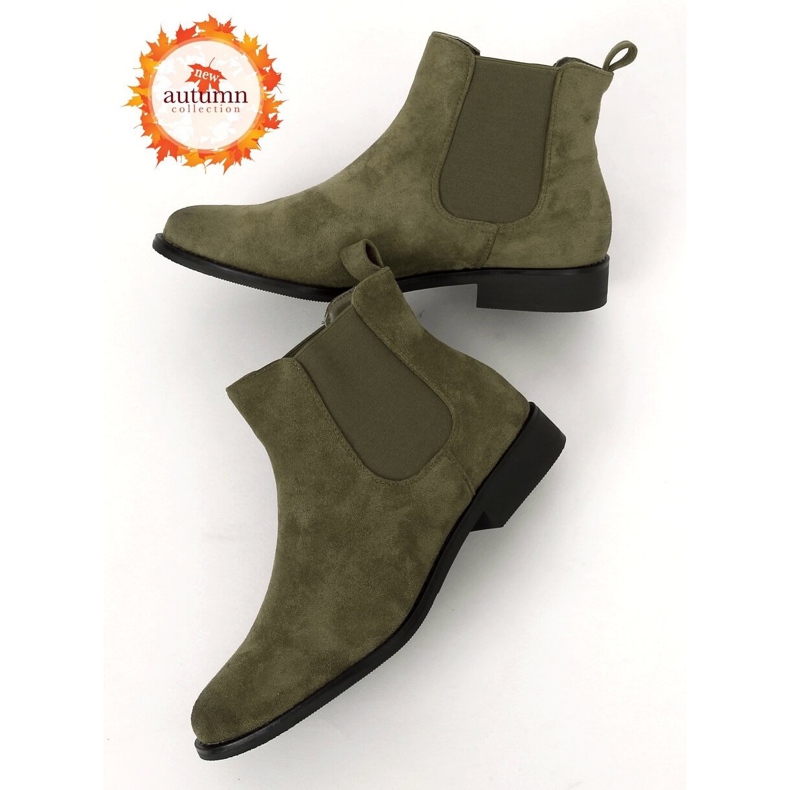 Bottines Chelsea vertes pour femmes 8310 Vert 1