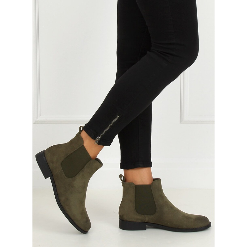 Bottines Chelsea vertes pour femmes 8310 Vert 2
