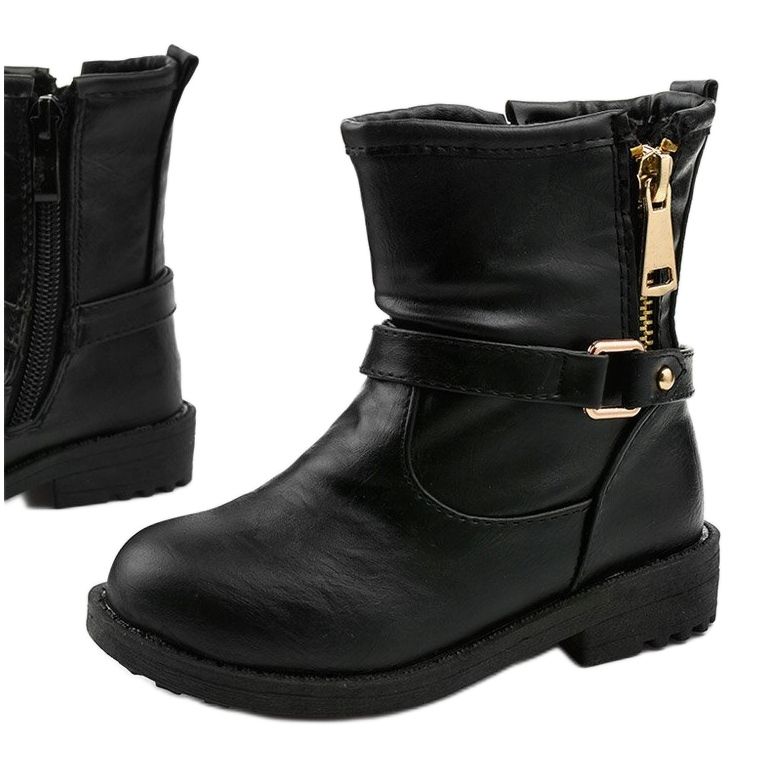 Bottes noires pour enfants pour filles de Jynriane 1