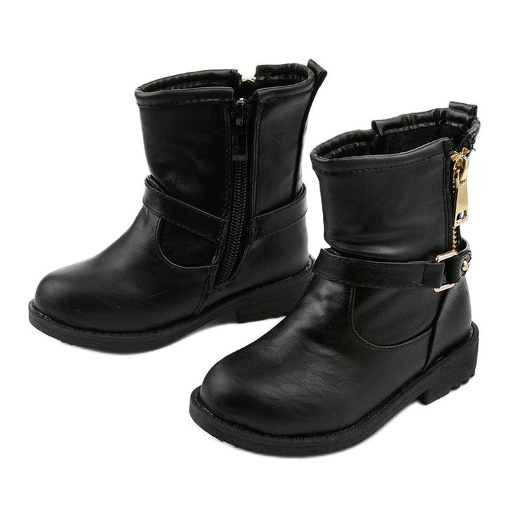 Bottes noires pour enfants pour filles de Jynriane 2
