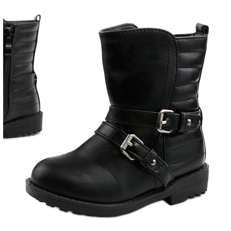 Bottes noires pour enfants pour filles Keenshaper le noir 1