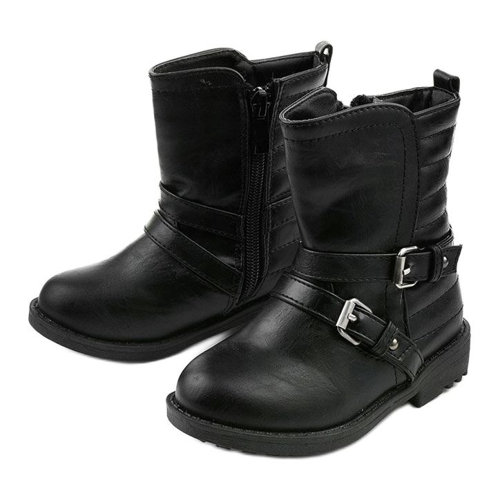Bottes noires pour enfants pour filles Keenshaper le noir 2