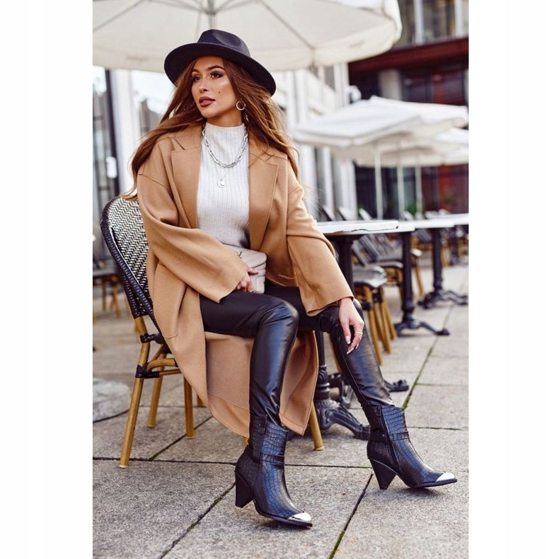 FG1 Bottes Femme High Steel Toe Print Black Eternally le noir 2 FG1 Bottes Femme High Steel Toe Print Black Eternally le noir 2