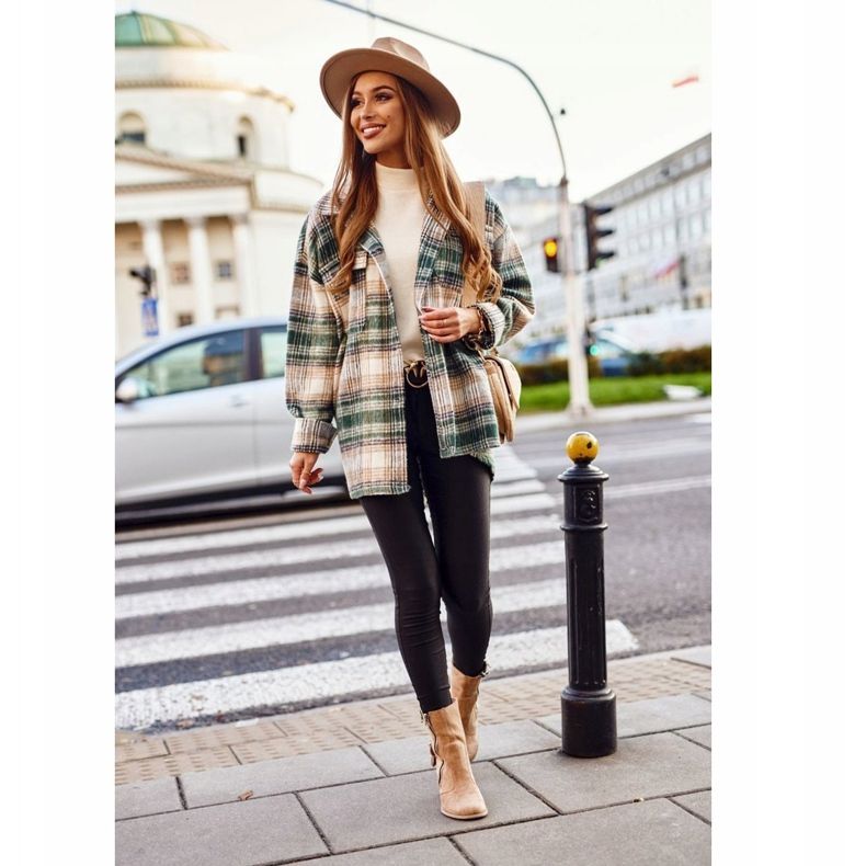 MSMG Bottines à Talon Femme Daim Beige Anabelle 2