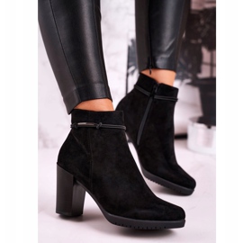 Bottines À Talons Sergio Leone Daim Noir BT306 le noir 3