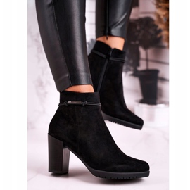 Bottines À Talons Sergio Leone Daim Noir BT306 le noir 4
