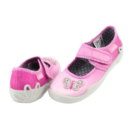 Chaussures enfant Befado 123X038 rose argent 4