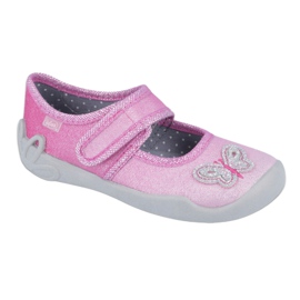 Chaussures enfant Befado 123X038 rose argent 1