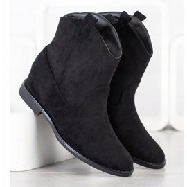 SHELOVET Bottes de cowboy chaudes sur un coin caché le noir 3