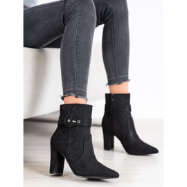 Laura Mode Bottes élégantes noires à Spitz le noir 1