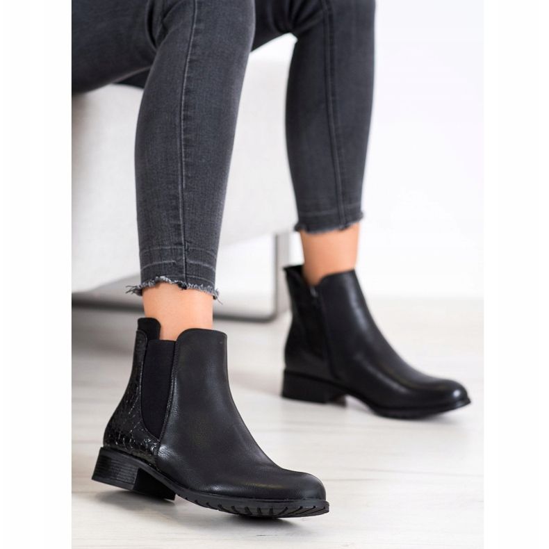 Kayla Bottes décontractées à imprimé serpent le noir 1