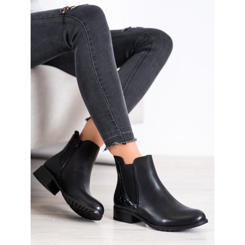 Kayla Bottes décontractées à imprimé serpent noir 2