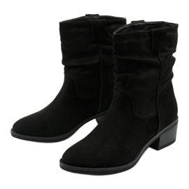 Bottes de cowboy Fyrelnet isolées en daim noir le noir 2