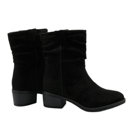Bottes de cowboy Fyrelnet isolées en daim noir le noir 3