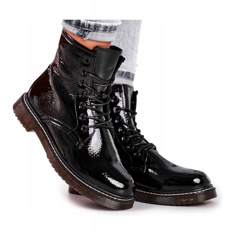 Bottes en cuir verni noir Evento 20DZ23-3216 Marita 2