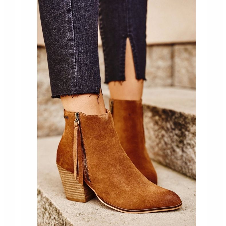 Bottes en daim Big Star GG274364 camel brun 2