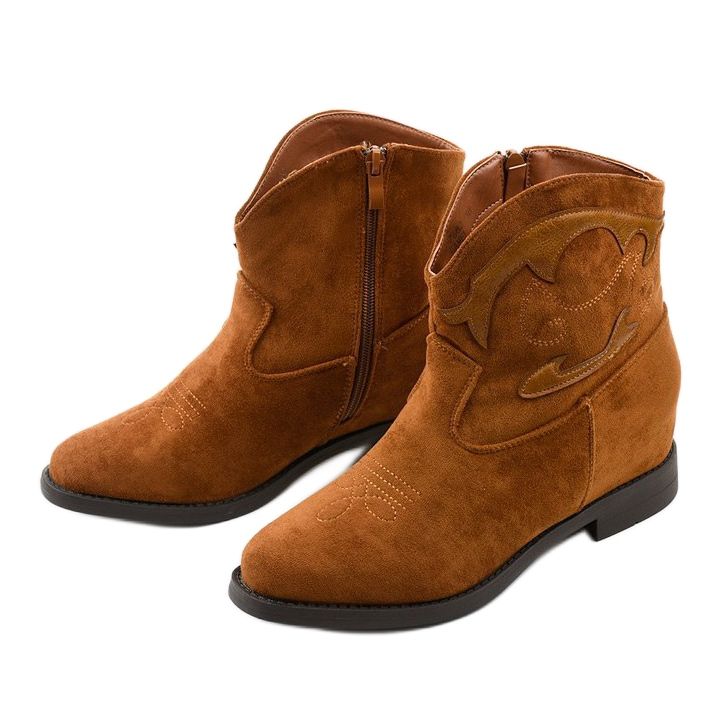 Bottes de cowboy chaudes Fourmaney marron brun 2