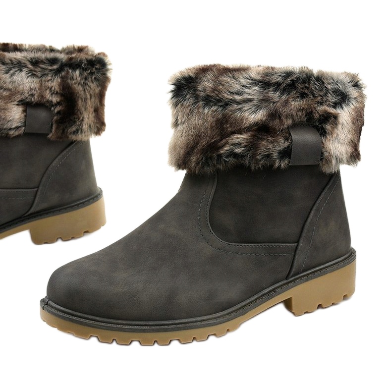 Bottes isolées grises pour femmes de Giserelle 1