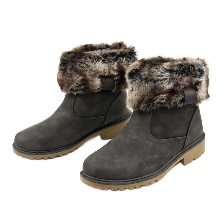 Bottes isolées grises pour femmes de Giserelle 2