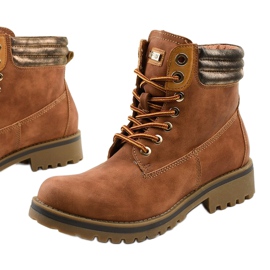Bottines à lacets camel, isolées Halitta brun multicolore 1