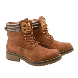 Bottines à lacets camel, isolées Halitta brun multicolore 3
