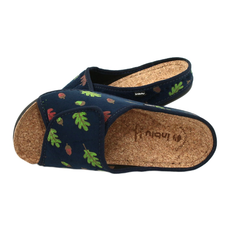 Chaussures femme Inblu 155D115 bleu marine vert 5