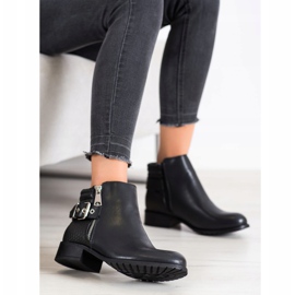 Kayla Bottes décontractées avec boucle le noir 1
