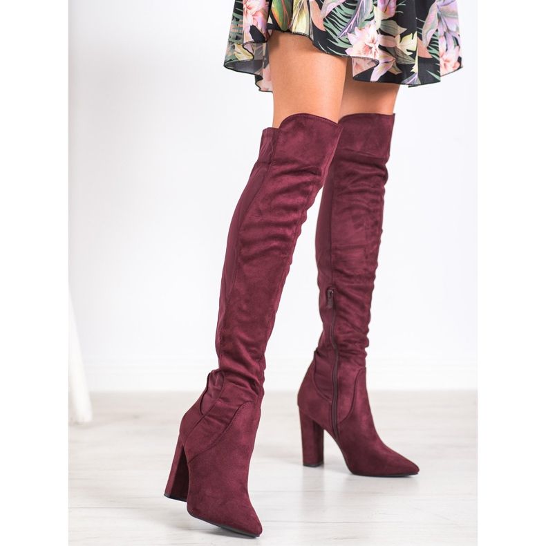 Sweet Shoes Bottes hautes en Spitz rouge 1
