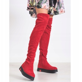Gogo Bottes à plateforme à la mode rouge 2