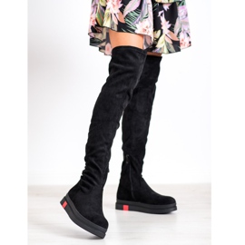 Gogo Bottes à plateforme à la mode le noir 2
