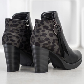 Goodin Bottes chaudes à imprimé léopard le noir 3
