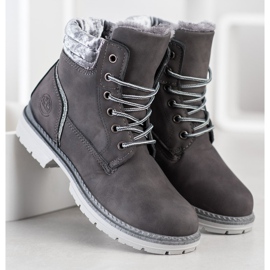 SHELOVET Bottes de randonnée à tige en velours argent gris 1